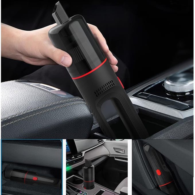 Autostofzuiger Draadloze handheld voor desktop Thuis Auto-interieurreiniging Mini draagbare autostofzuiger Wired Cigarette Lighter gray