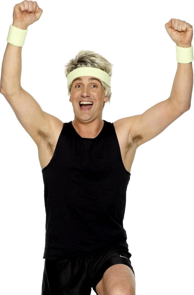 Smiffys - Sweatbands Kostuum Accessoire Set - Geel