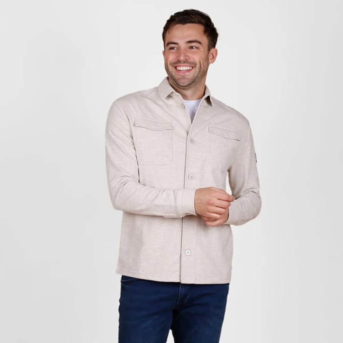 Heren Overshirt Andel - Zand Melange