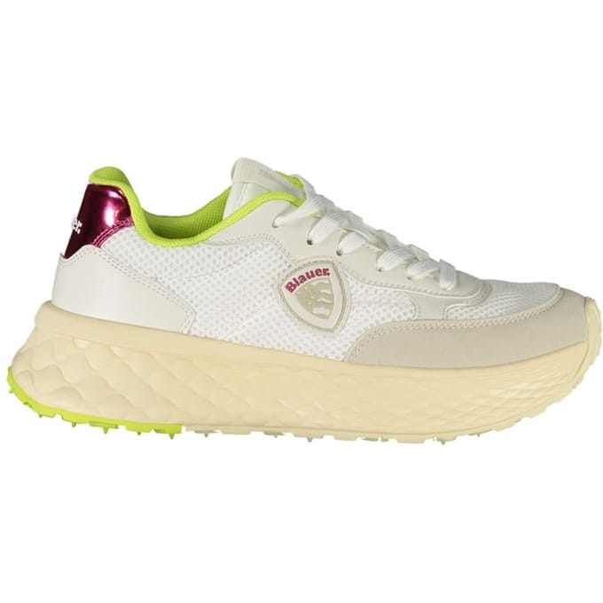 Blauer Witte Polyurethaan Dames Sneaker