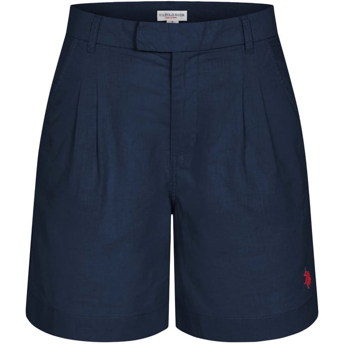 U.S. Polo Assn. dames linnen shorts van linnen-katoenmix