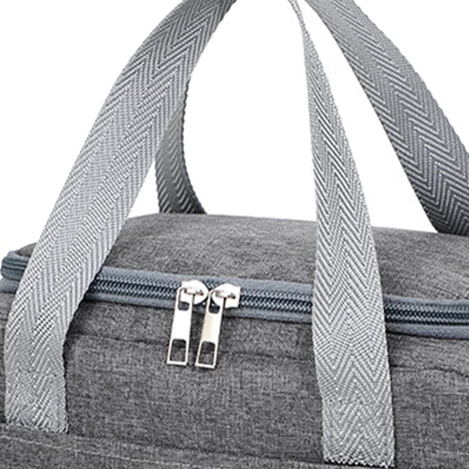Geïsoleerde Lunchtas Waterdicht Grote Capaciteit Stevig Handvat Voedsel Lunchcontainer voor Kantoor Picknick gray