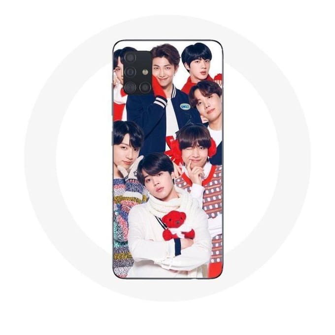 Coque pour Samsung Galaxy A71 BTS Affiche Memebers Cadeau de Noël 2023
