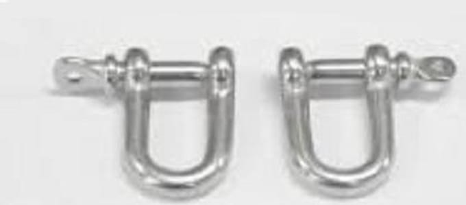 D-sluiting normaal 4 mm dik. RVS-A4. 2 stuks. Deltafix.