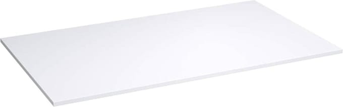 Mawialux solid surface wastafelblad voor waskom - 800x500x18mm - Mat wit - Zonder gaten - SS80MW