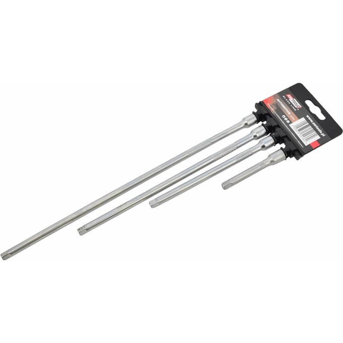 Dopsleutelset 1/4" 4-delig - 75mm t/m 300mm - Verlengstukken