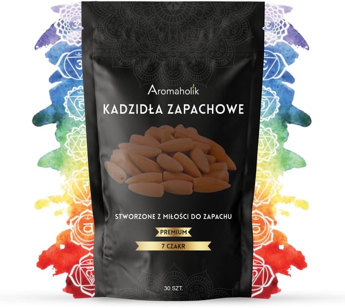Aromaholik - Wierookkegels Backflow - 7 Chakra's - 30 stuks - XL - Waterval Effect - Natuurlijk