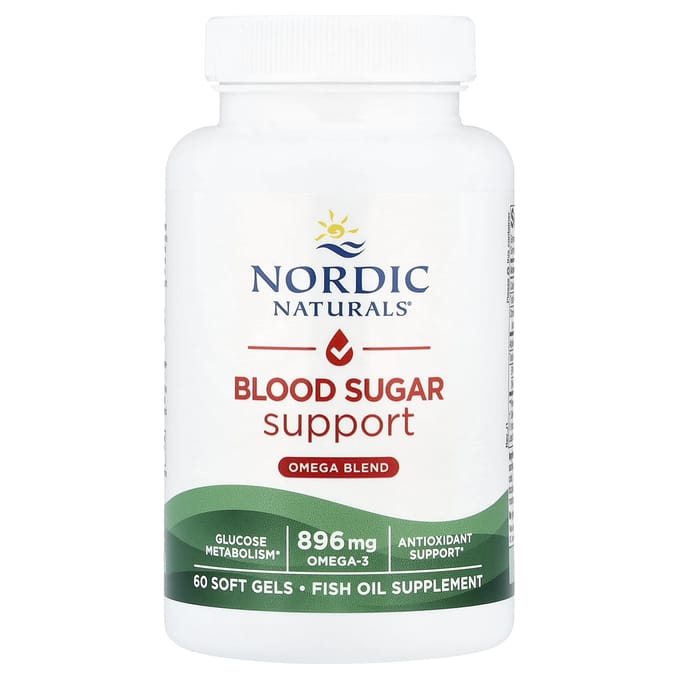 Bloedsuikerondersteuning, Omega-mengsel, 60 zachte capsules