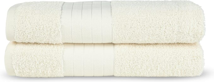 Good Morning uni handdoek effen kleur - Handdoekenset 2 - Ecru - Badstof