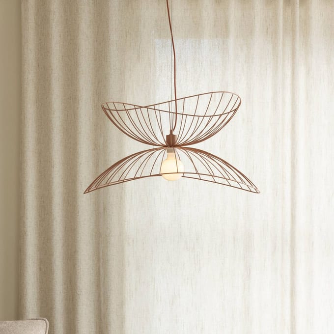Globen Lighting hanglamp RAY, roze, Ø 70 cm, metaal