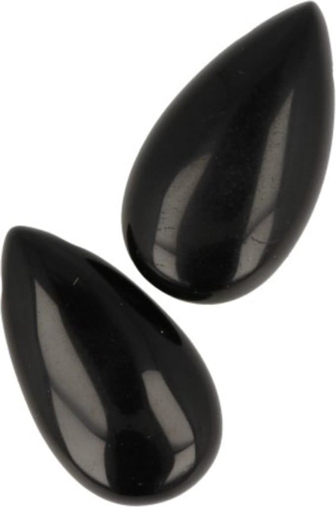 Obsidiaan zwart edelsteen druppel hanger