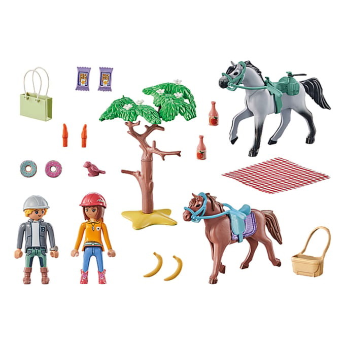 PLAYMOBIL Starter Pack Paardrijden naar het strand met Amelia en Ben - 71470