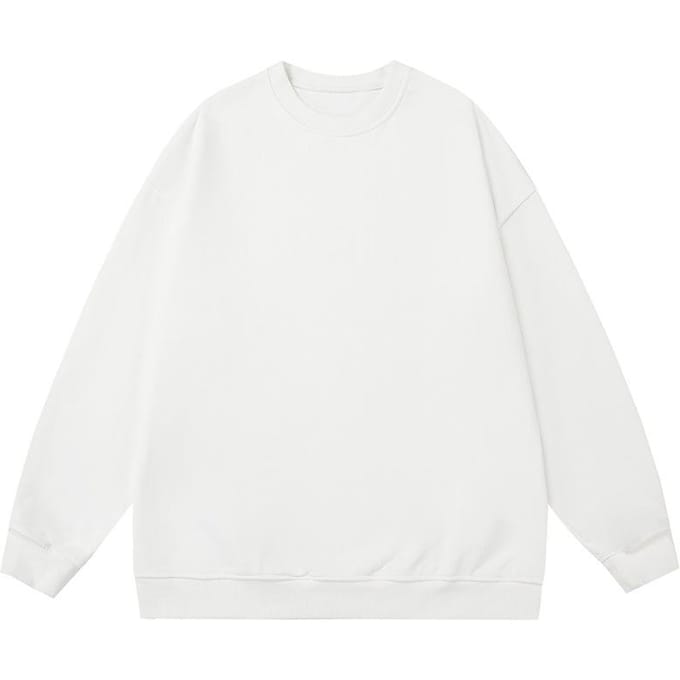 Pull ample à col rond pour garçon, vêtement de printemps et d'automne 3XL white