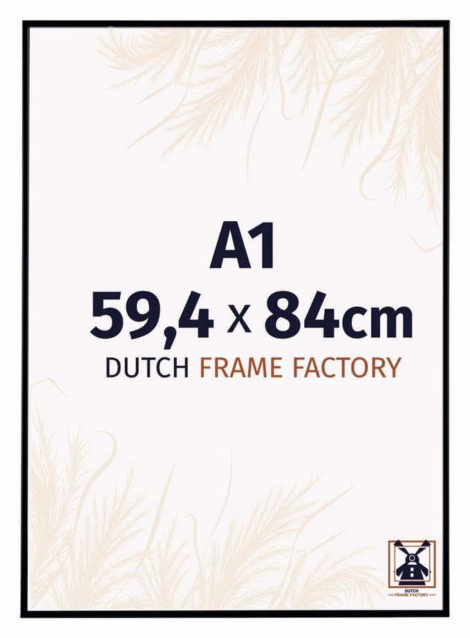 Fotolijst A1 59,4x84 cm - Kunststof - Zwart Mat - Easy