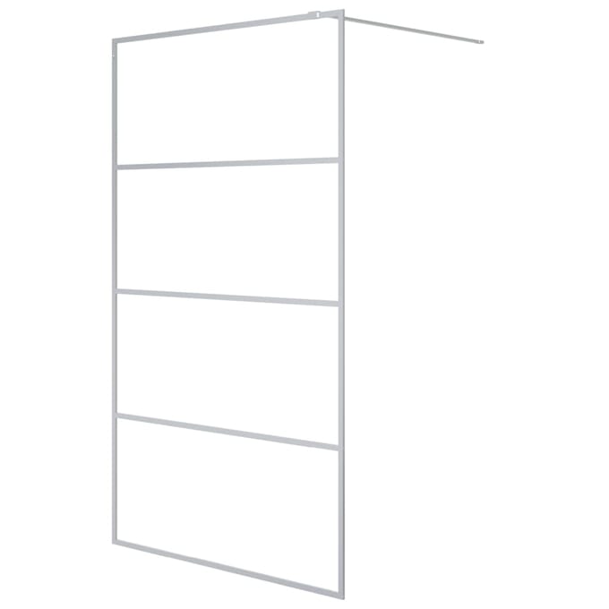 vidaXL - Inloopdouchewand - 115x195 - cm - transparant - ESG-glas - zilverkleurig