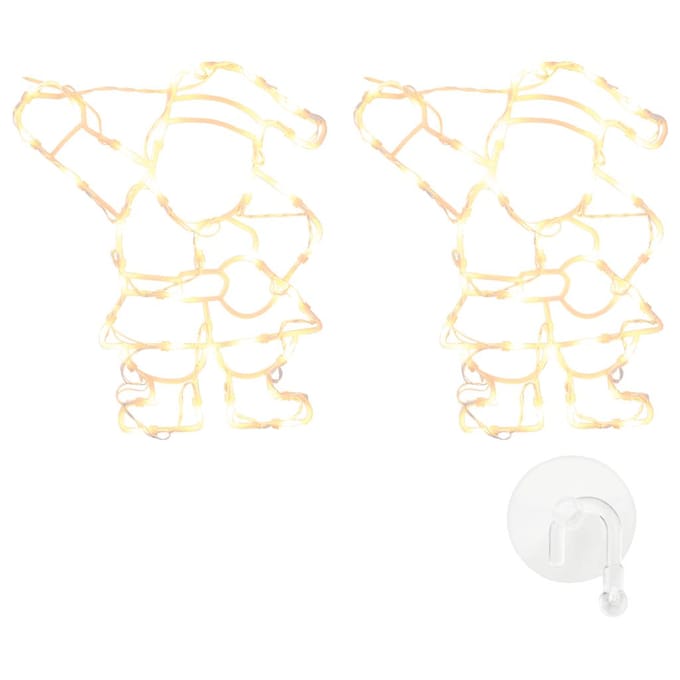 vidaXL - Kerstverlichting - silhouet - van - de - kerstman2 - st - 35 - LEDs - warm - wit