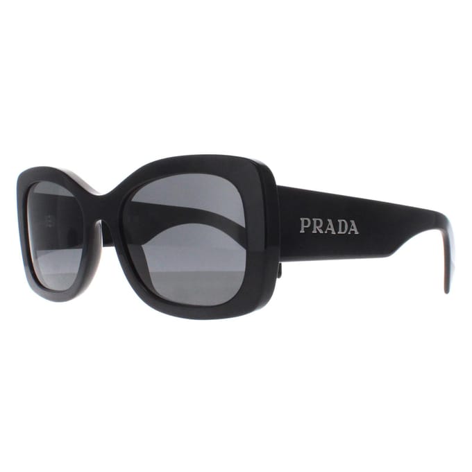 Prada PRA08S 1AB5S0 zwarte donkergrijze zonnebril