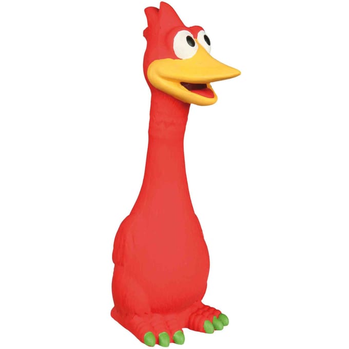 Trixie hondenspeeltje vogel gemaakt van latex - 20 cm, rood