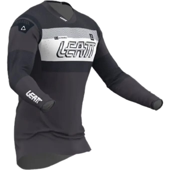Leatt Moto 5.5 UltraWeld V24 Graphite Zwart Grijs Wit Motocross Jersey -