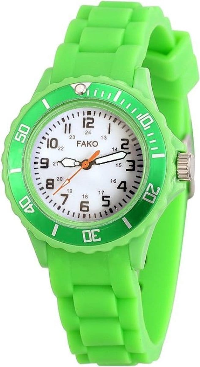 Fako® - Kinderhorloge - Siliconen - Classic - Groen