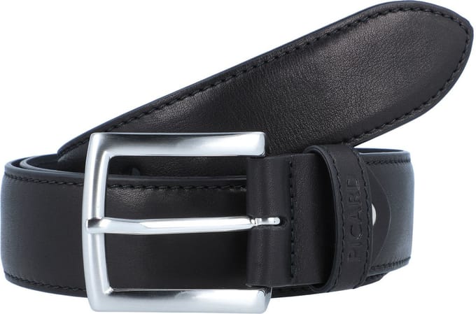 PICARD Leren Riem Authentic 2 Leather Belt W115 Black Zwart