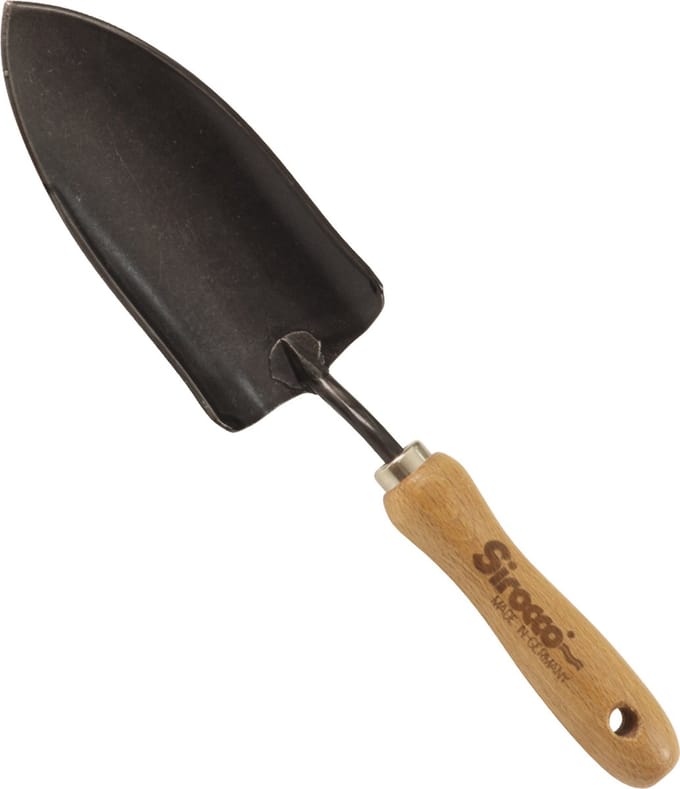 Sirocco - Plantenschepje - Handgesmede - Beukenhouten (14cm)