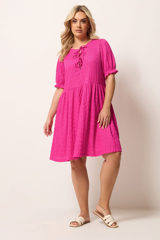 Yours Roze Minijurk Met Strik Voor Size 44