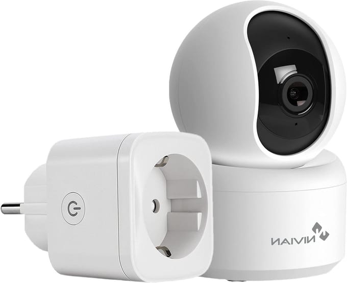 Beveiligingscamera Binnen - Wifi Camera - Huisbewaking - 2K SuperHD Beeld - 108 Graden Kijkhoek - Wit