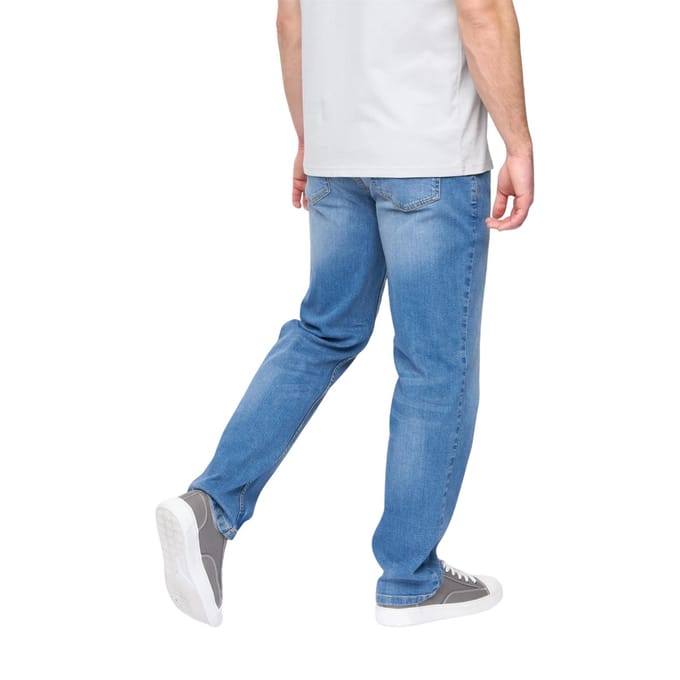 Duck and Cover Heren Rushawn Relaxed Fit Jeans (Lichte wasbeurt)