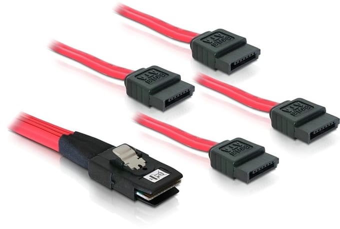 Mini-SAS SFF-8087 > 4x SATA - 0,50 meter