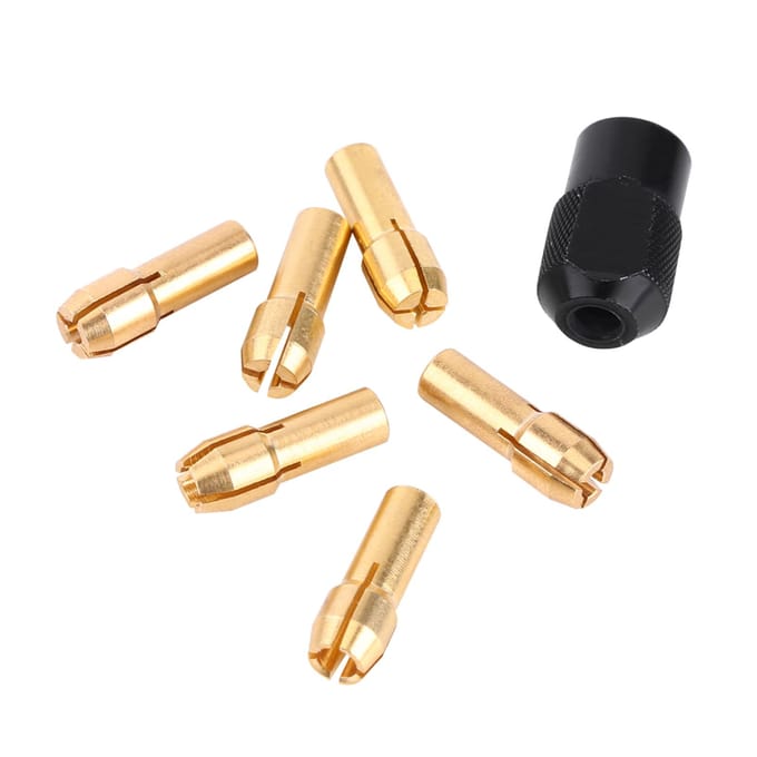 6 stuks Spantanghulzen Grijpcapaciteit Bereik 1 mm-3,2 mm met M8*0,75 Dop Past op Roterende Gereedschappen