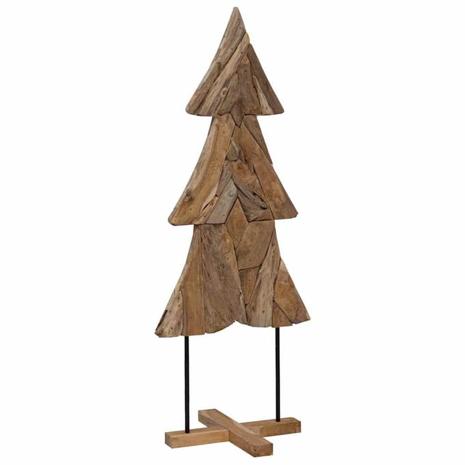 vidaXL - Kerstboom - Bruin - 151 - cm - Massief - Teakhout