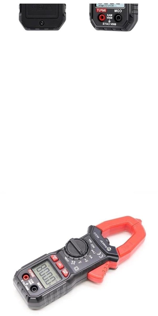 Digitale Stroomtang - Ampèremeter - Elektrische Metingen - True RMS - 600A AC DC - Zwart