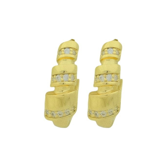 Twister Earrings Gold 14K
