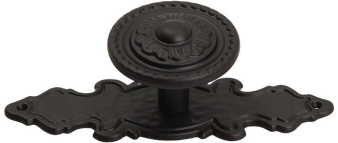 Gamet GA11 Serie - Meubelknop met Sierplaat - Zwart Super Mat - Design