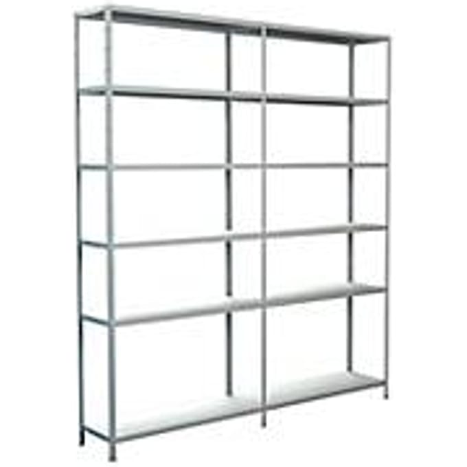 Legborden zonder grendels, H 2300 x B 2000 x D 350 mm, wit