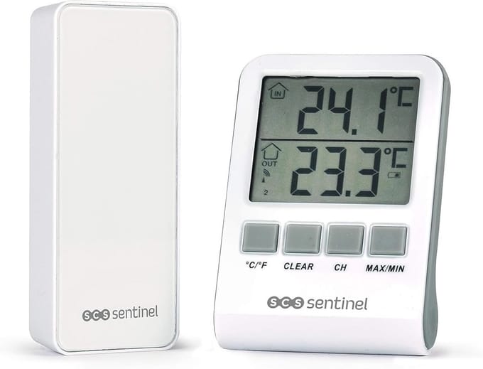 Digitale Thermometer met Draadloze Buitensensor - Binnenthermometer en Meteorologisch Instrument