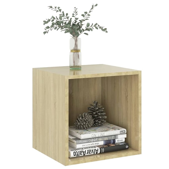 vidaXL - Wandkast - 37x37x37 - cm - bewerkt - hout - sonoma - eikenkleurig
