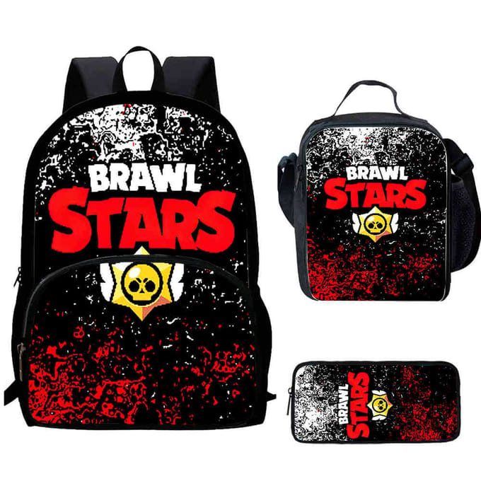 Brawl Stars Schooltas Hoge Definitie Print Multi-Functioneel Lichtgewicht Rugzak