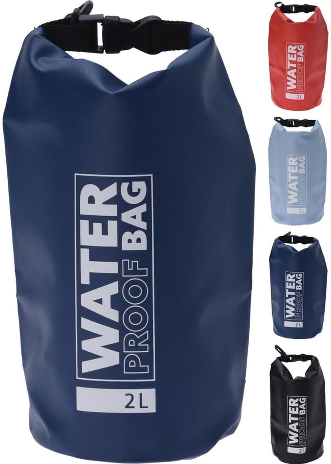 Sporttas 2l waterdicht 4 ass. kleur.