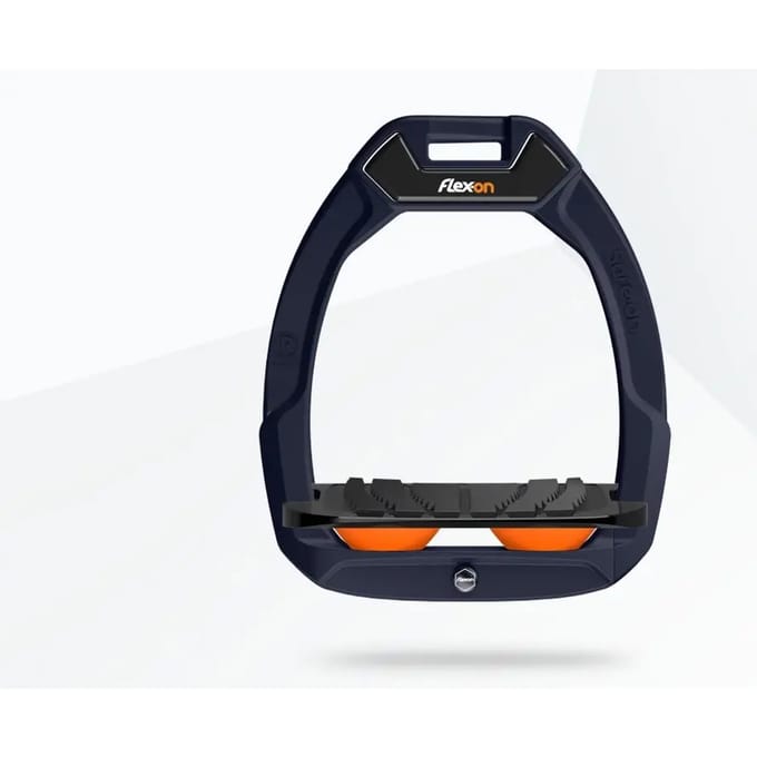 Veiligheidsbeugels Paardrijden Geleide Grip Marine/ZWart/Oranje Flex-On Safe-On