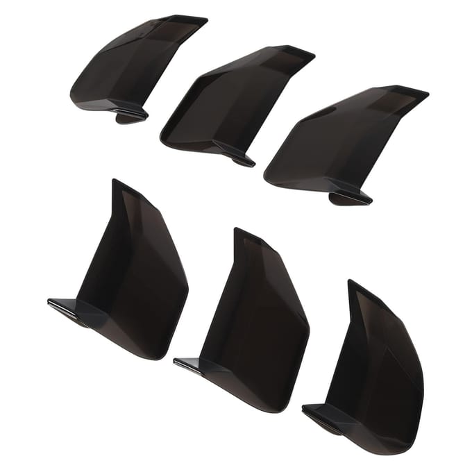 6 Stuks Achterlicht Trim Cover Rookzwart Beschermend Robuust Kleurvast Stijlvol Achterlicht Lamp Covers Voor Mustang black
