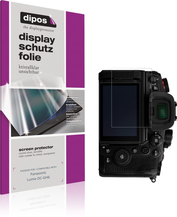 dipos – 4x Beschermfolie geschikt voor Panasonic Lumix DC-GH6 | Krasbestendige & heldere Screenprotector Ultra-Thin