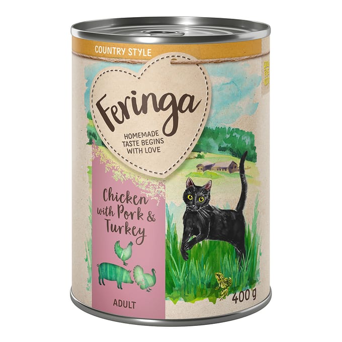 Feringa Country Style Menu 6 x 400 g - Kip, Kalkoen, Varken