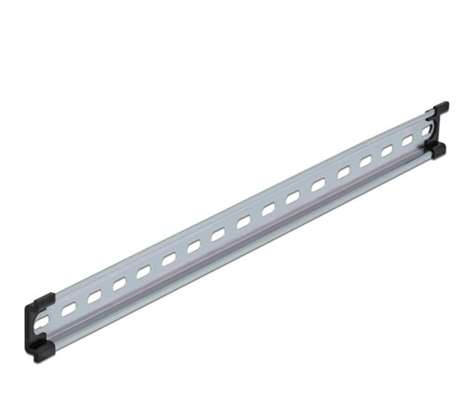DIN-rail met sleufgaten | 19 inch | 48,2 x 3,5 x 0,75 cm | staal