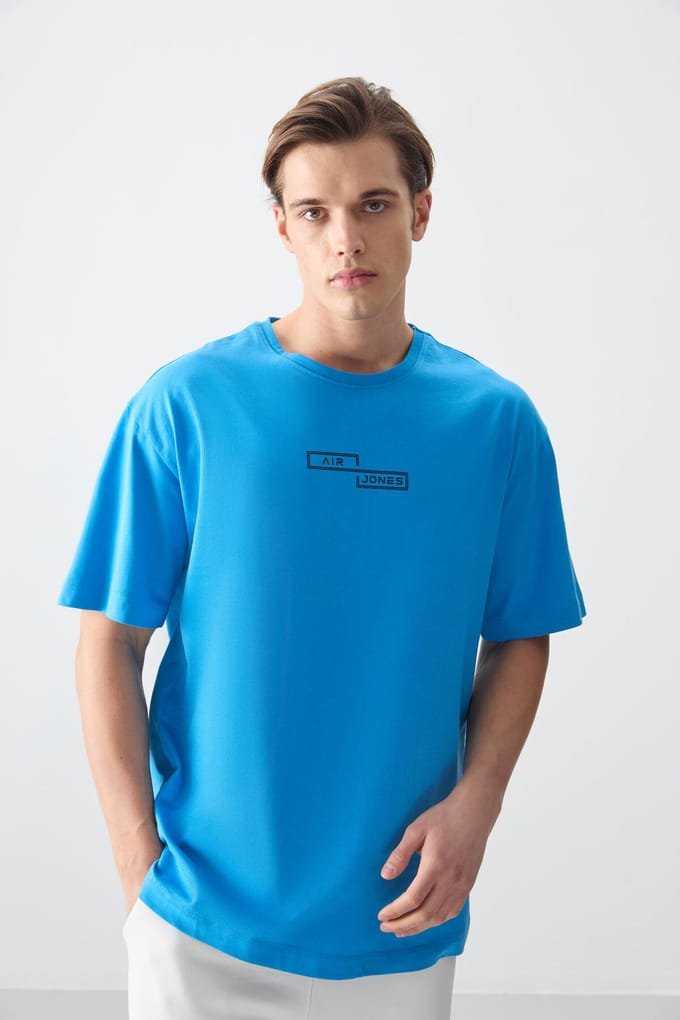 Oversized Katoenen Bedrukt T-shirt