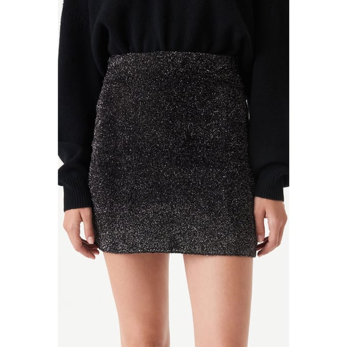 IRO Paris Chris Skirt Black/silver Größe: XS | Miniröcke Outlet | Damen | Schwarz