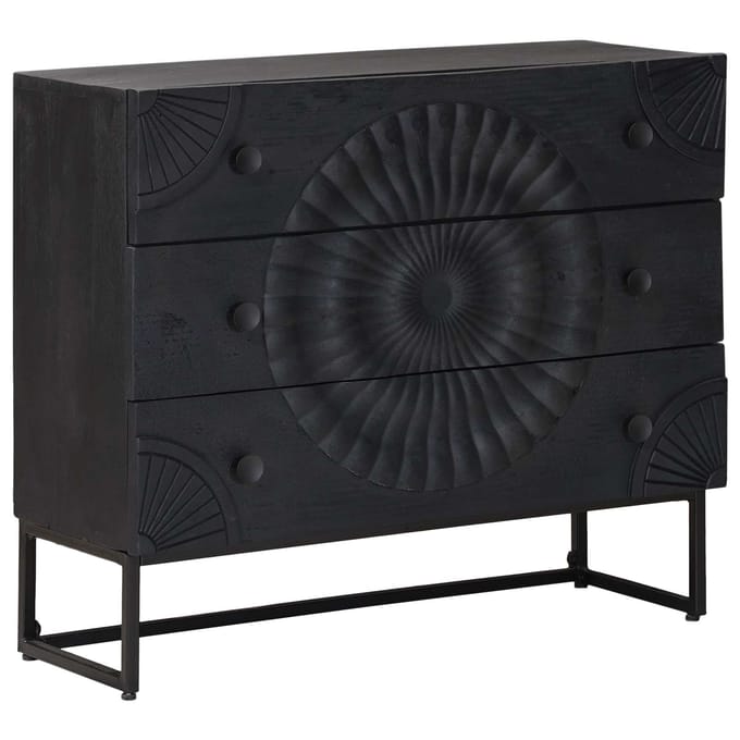 vidaXL - Ladekast - Zwart - 75 - x - 30 - x - 65 - cm