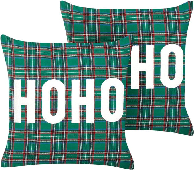 JOYCANDY - Sierkussen set van 2 - Groen - 45 x 45 cm - Polyester
