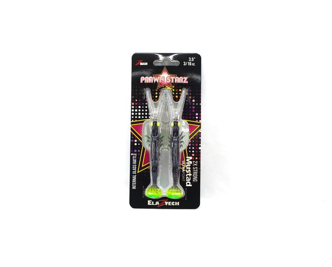 Zman Soft Lure PrawnstarZ 3,5 Inch 2/Pack Plum Chartreuse (9095)